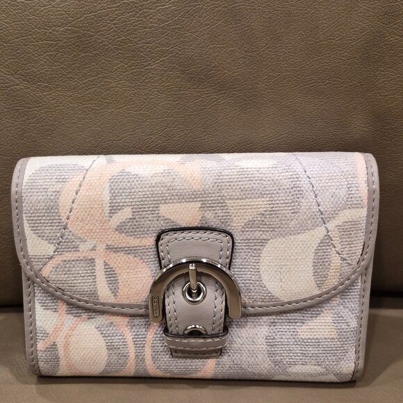 Coach Handbags - GUC Coach canvas and leather wallet